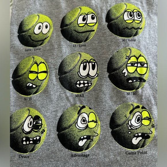 Nike t-shirt gray with Tennis ball print unisex - Picture 6 of 6